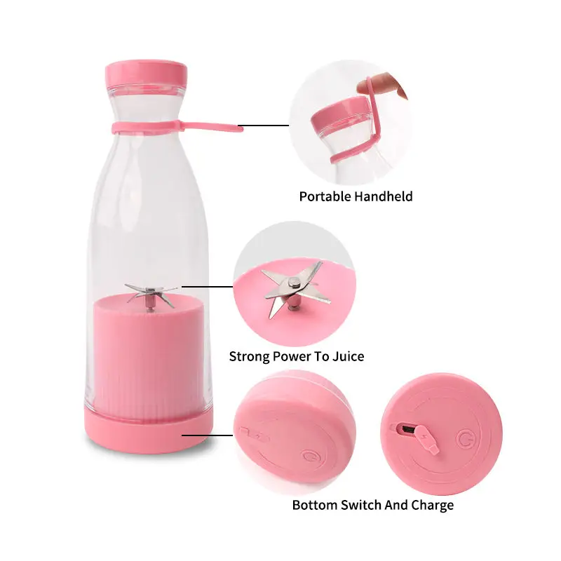 6blade Portable Blender Mini Juicer Cup Extractor Smoothie USB Chargin –  Yogatation