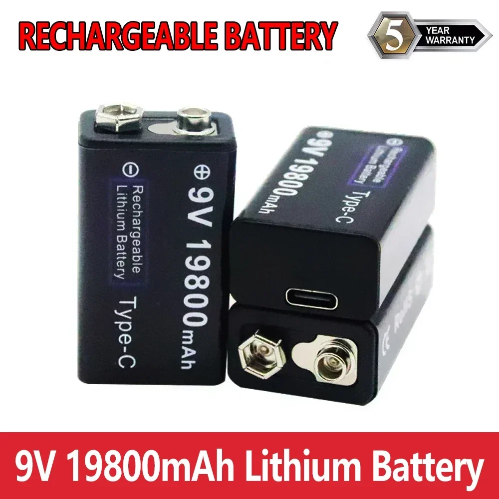 Batería Recargable De Iones De Litio De 9 V Y 12800