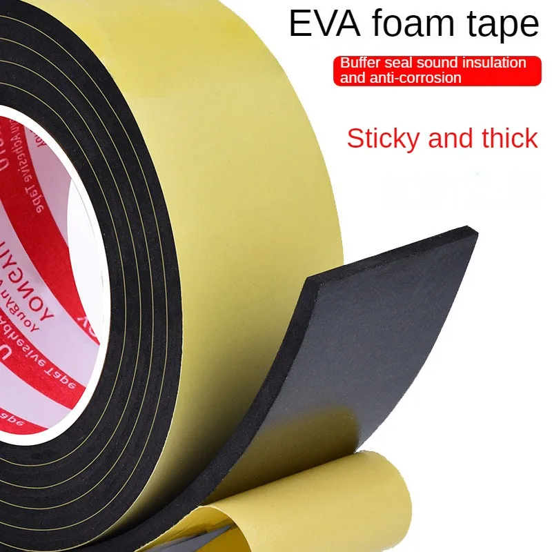 Black Rubber Sponge Door Window Seal Strip Waterproof Soundproof Self Adhesive Anti-collision Pad EVA Foam Single Sided Tape door seal strip sealing strip tape window seal strip sealing tape rubber seal strip rubber door weatherstripping door weatherstripping sealing strip waterproof tape