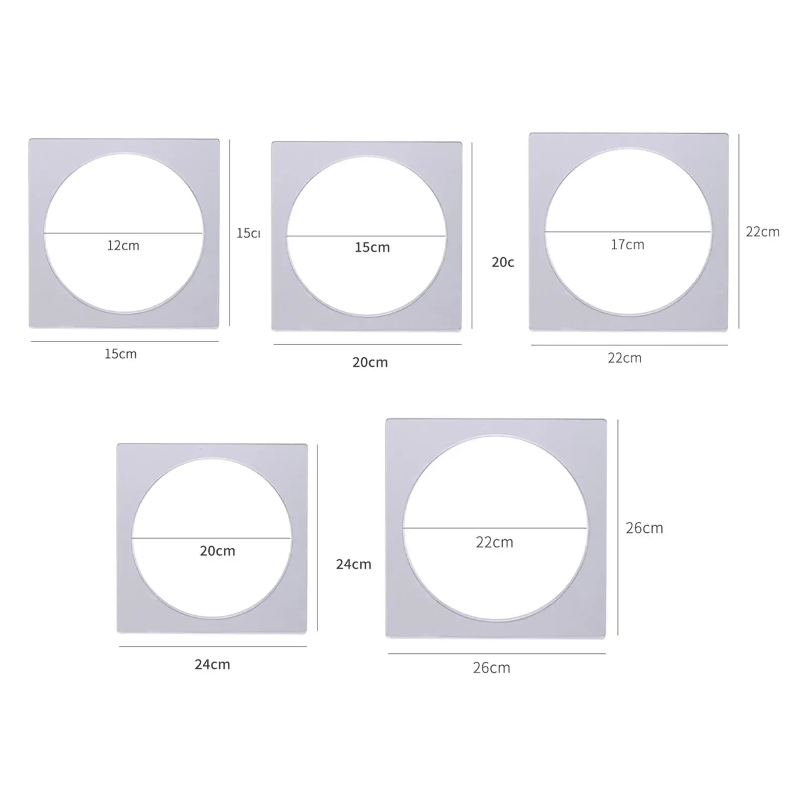 5Pcs Acrylic Pancakes Hand Tool Clear Cake Decoration Tool Pancake Mould for cake mold cake decorating tools cake baking tools cake making tools