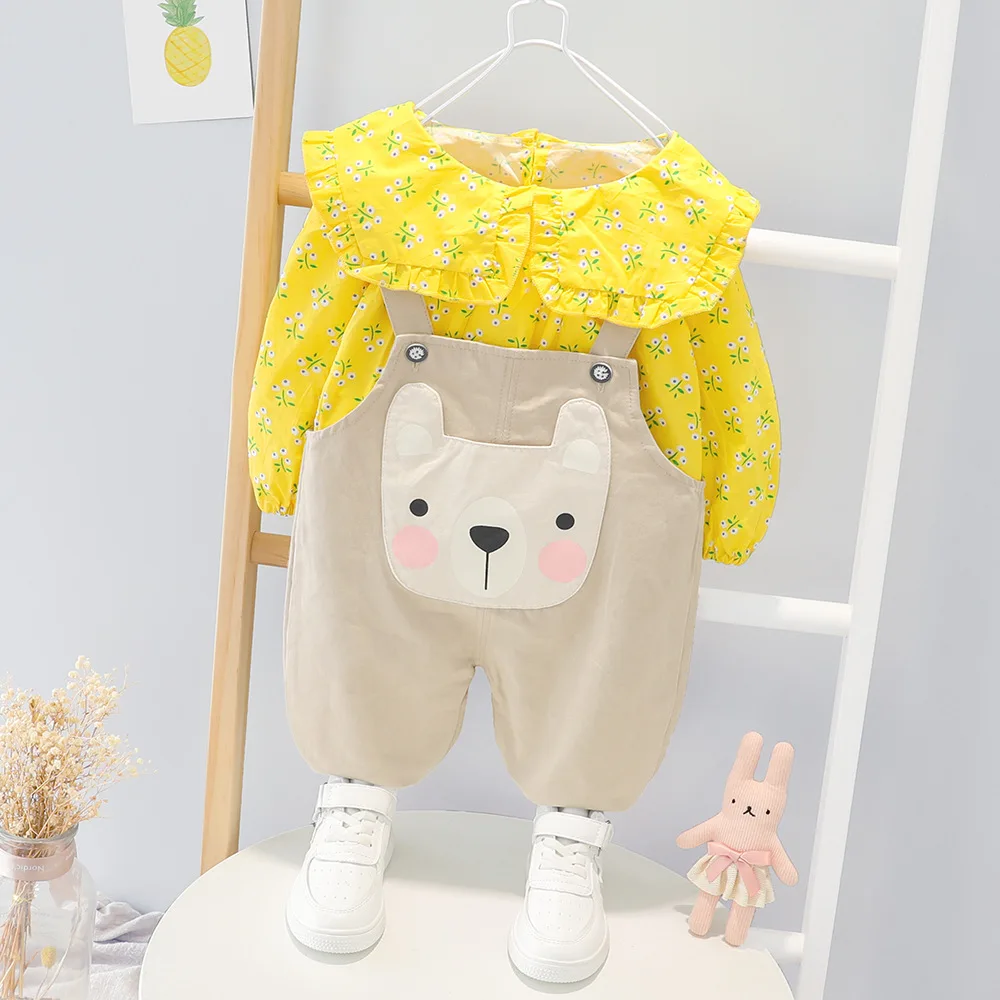 waterproof baby suit Girls Clothes Babi Autumn Spring New Fashion Style Cotton Material Baby Clothing 3 Years Old 2 Children Suit pajamas for newborn girl 