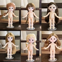 17cm Doll with Different Expressions, Cute 1/8 BJD Doll, 13 Joint Movable Doll Girl Toy 1