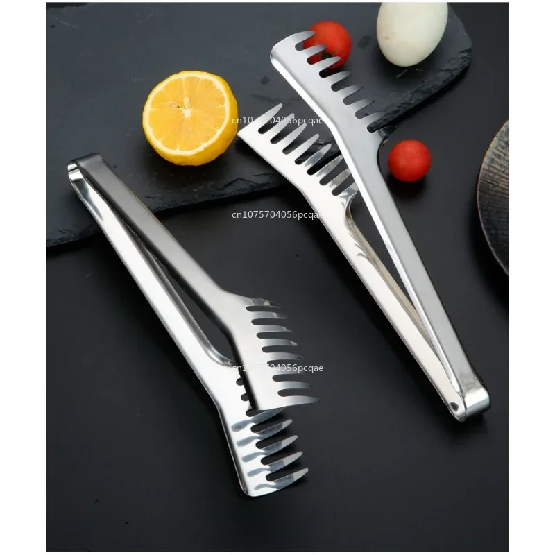 Spaghetti Tongs Pasta Clip Food Holder Stainless Steel Noodles Clip Food Comb Cooking Utensils Restaurant Kitchen Tool 1PC