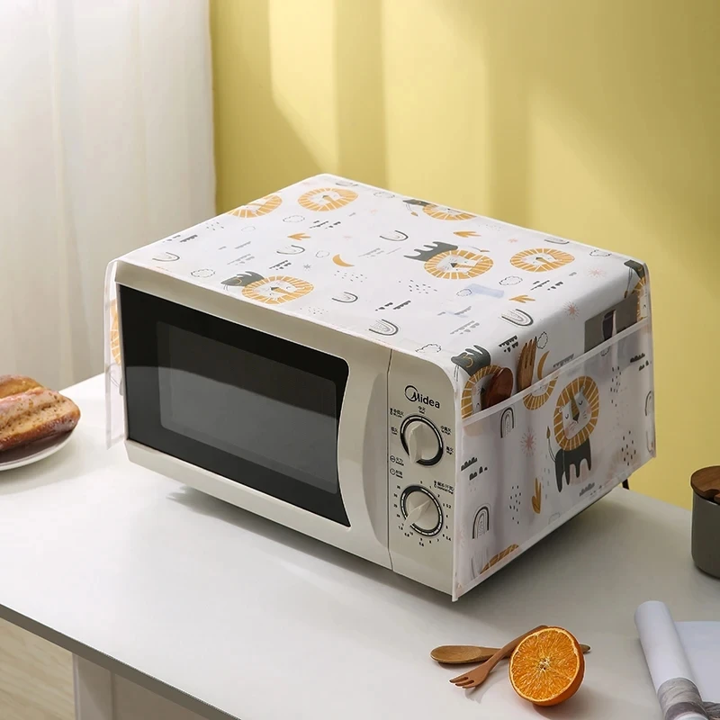 Waterproof Microwave Dust Cover Side Storage Household Print Surface Appliances Oilproof High Quality Environmental Protection 1