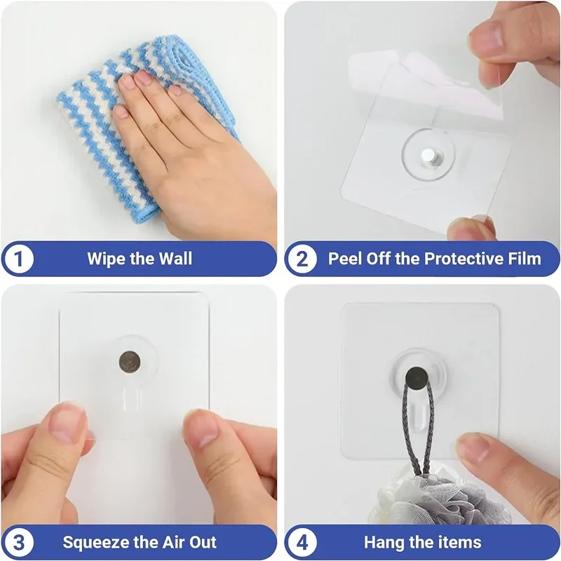 Transparent Traceless Self Adhesive Wall Hooks