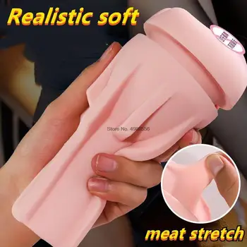 20cm Artificial Vagina Real Pussy Penis Massager Machine Adult Game Products Goods Shop Sex Toys For Men Masturbator Male Erotic 3
