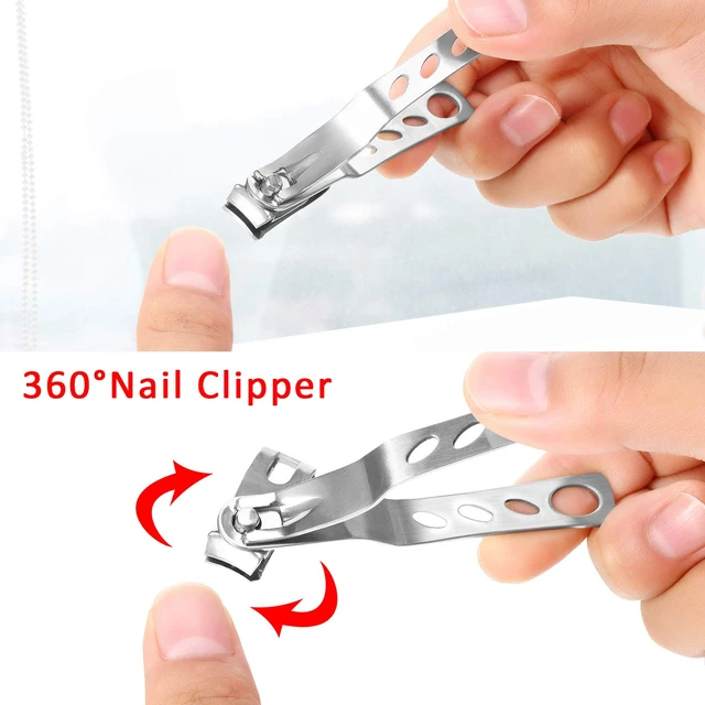 Nail Clippers for Seniors, 360 Degree Rotary Toenail Clippers, Large Toe  Nail Clippers with Nail File, Heavy Duty Long Handle Fingernail Clippers  for