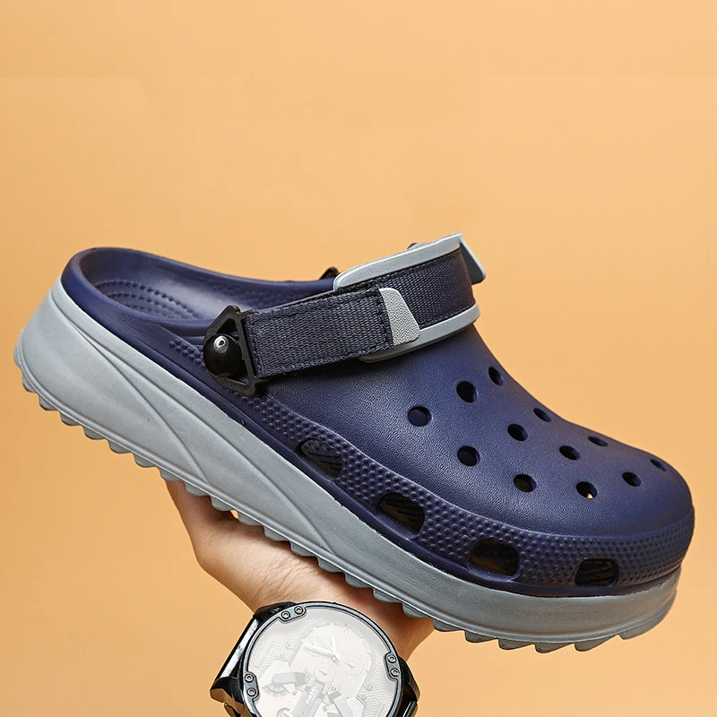 

Summer Men Sandals Outdoor Comfortable Soft Thick Platform Slippers Unisex Indoor Bathroom Home Non-slip Slides Beach Slippers