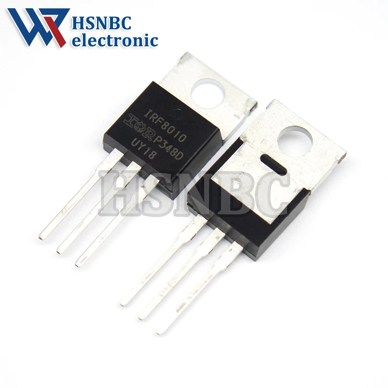 10Pcs/Lot IRF8010PBF IRF8010 TO-220 100V 80A MOSFET N-Channel Power Transistor New Original
