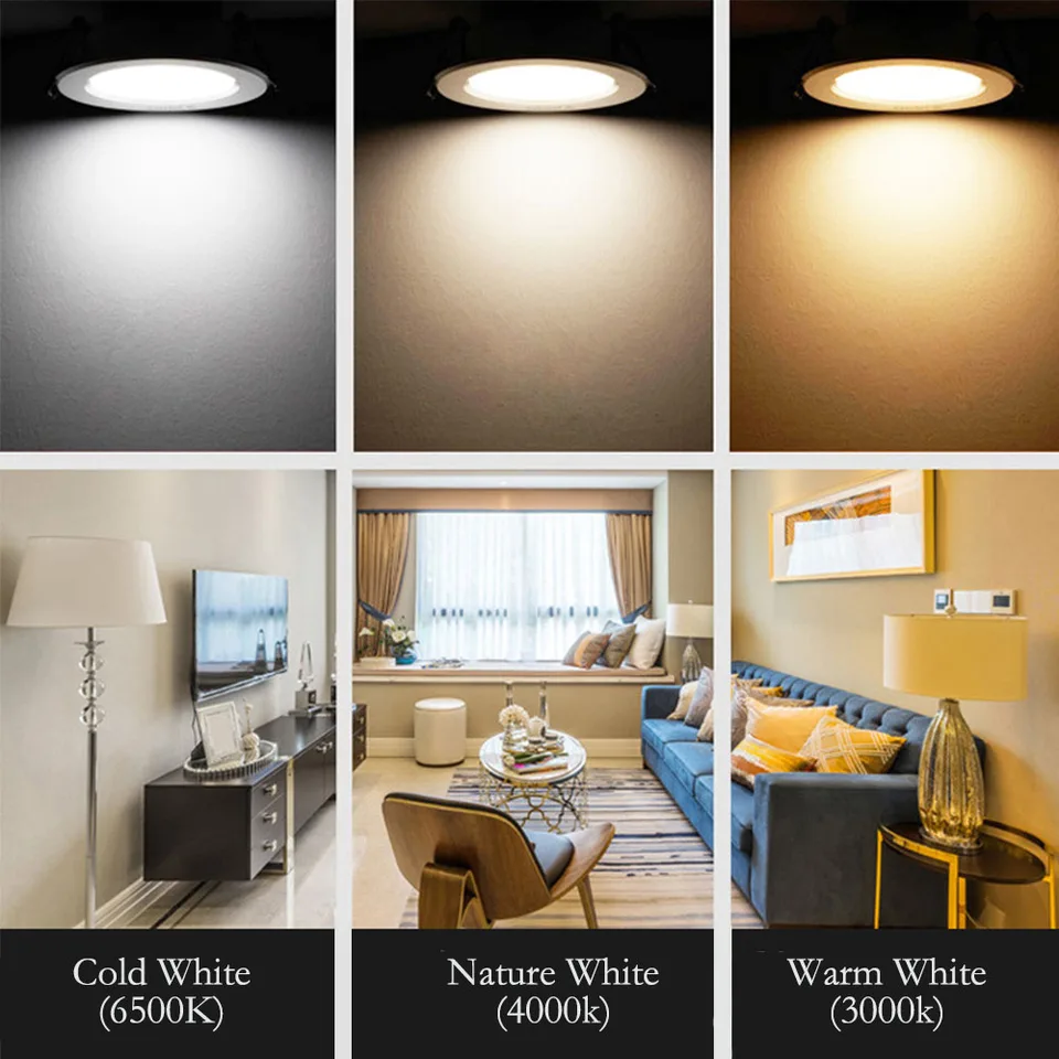 DYKUWEY LED Recessed Spotlight, 12 V Dimmable, 3 W Extra Flat Recessed