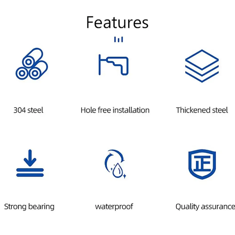 Wide Use Wall Mounted with Reducing Ring Bathroom Shelves Thicken Shower Rack Shampoo Organizer Matel Hook Bottle Holder