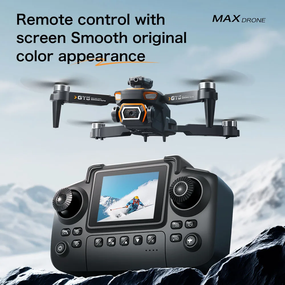 GT5 Mini Drone Remote control with screen 4K Professional Camera 360° Obstacle