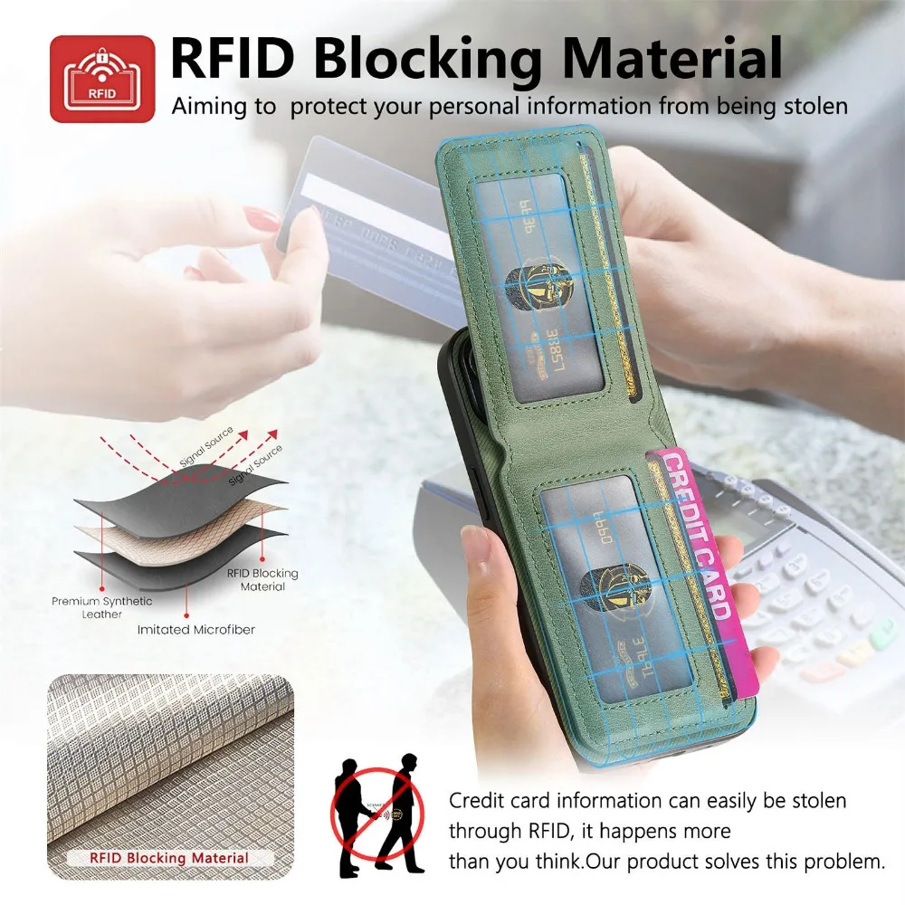 Luxury RFID Wallet Card Holder Case Back Cover