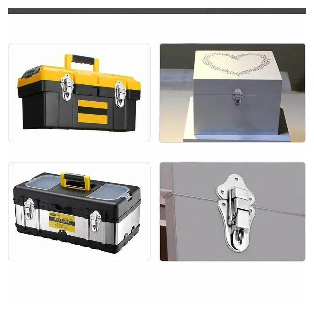 1 Set Vintage Jewelry Wood Box Hasps Drawer Latches Decorative Suitcases Hasp Latch Buckle Clasp Furniture Hardware