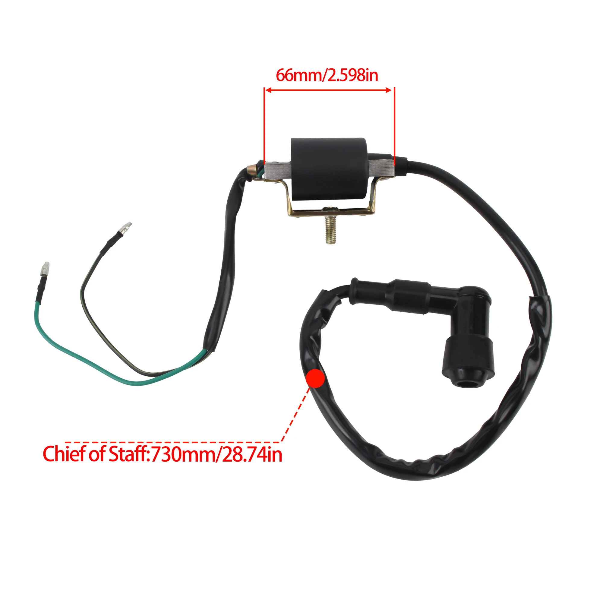 6V 점화 코일 2선식 오토바이 ATV 쿼드 피트 바이크 버기 고카트 교체 부품 (50cc-125cc 엔진 개조 성능 향상용)