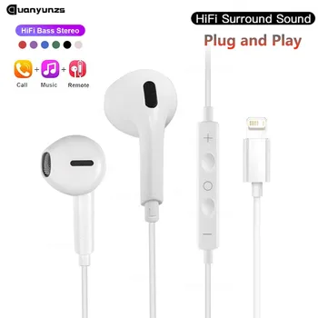 Cuffie Originali USB C per Apple iPhone Lightning 16 15 Pro Max 14 13 12 11 X XR 7 8 Plus, Auricolari Cablati Tipo C con Bassi Potenti