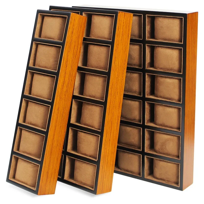 Wooden Case Watch Display Box Luxury 30 Slot Watch Case Storage Box Organizer Shockproof High-end Watches Tray Surprise Boxes
