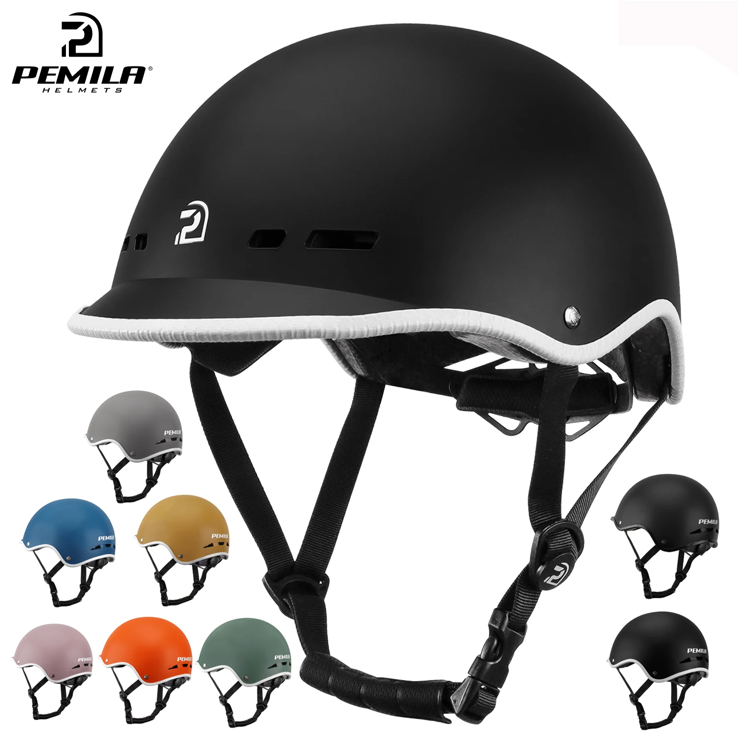 PEMILA V-06 Bike Helmet Adult Urban Commuter Adjustable Scooter Skate Road MTB