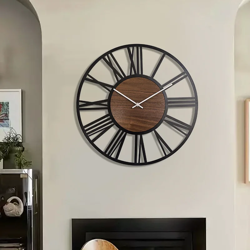 Modern Retro Old Mesh Wall Clock, Round Planet, Living Room, Large, Home, Special, Cross-border, Wholesale 6