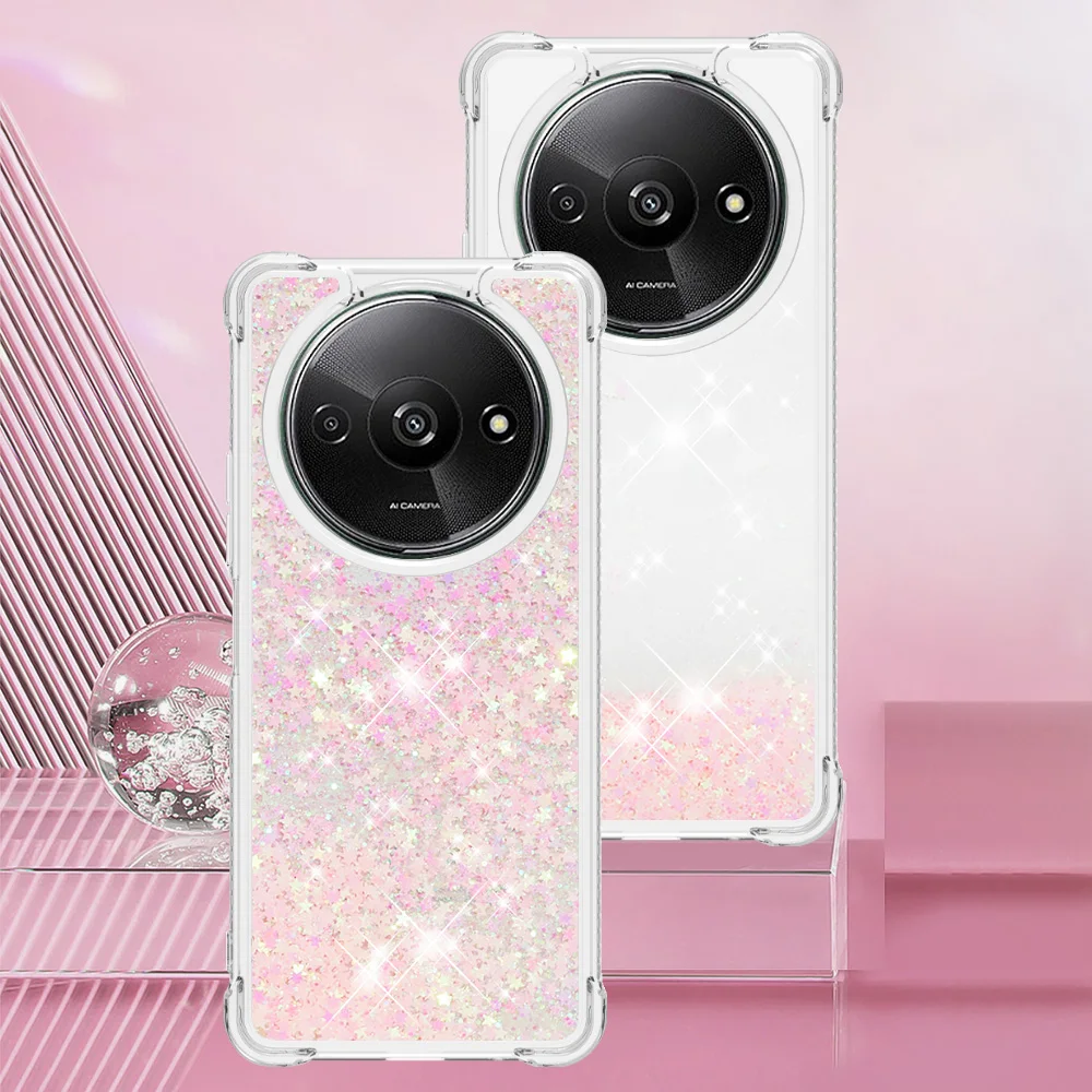 Bling Glitter Liquid Silicone Shockproof Quicksand Phone Case
