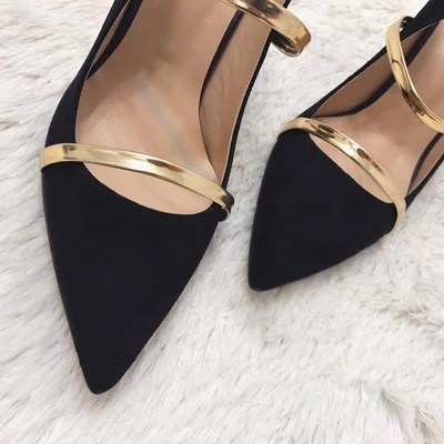 Women High Heels Shoes Double Straps Slingback Pumps