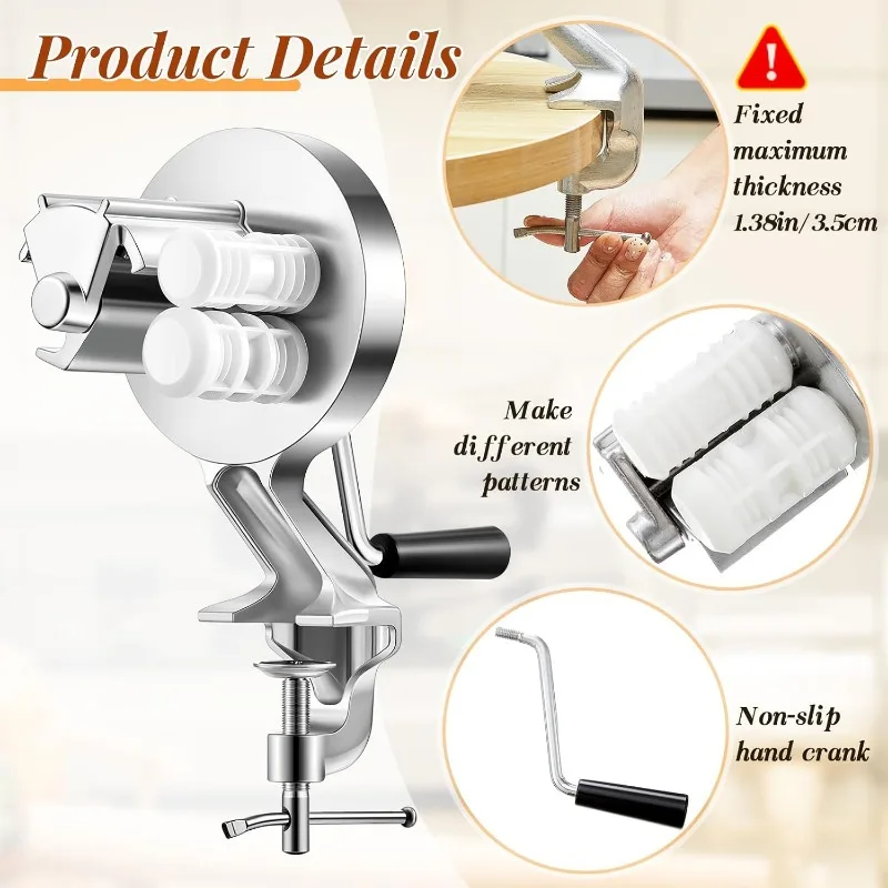 Kitchen Accessories Noodle Press Pasta Attachment Cavatelli Maker Machine Makes Authentic Gnocchi Pasta for Homemade Italian Cooking