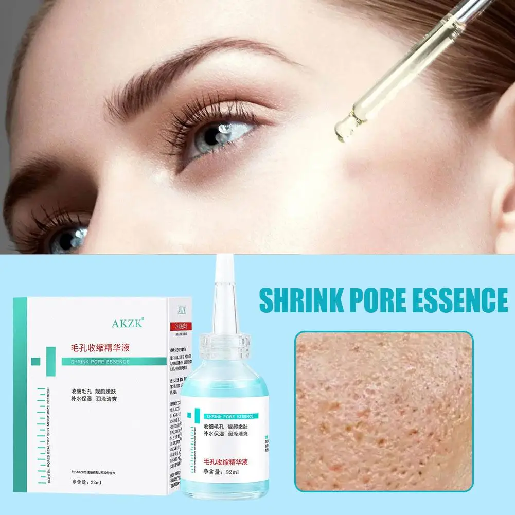 Pore Shrinking Serum Face Removing Large Pores Tightening Essence Minimizing Pore Care Beauty Skin Facial Repairing P4S9 pore shrink face serum pore minimizer facial pores narrowing serum pore contraction tightens moisturizer essence shrinking pores