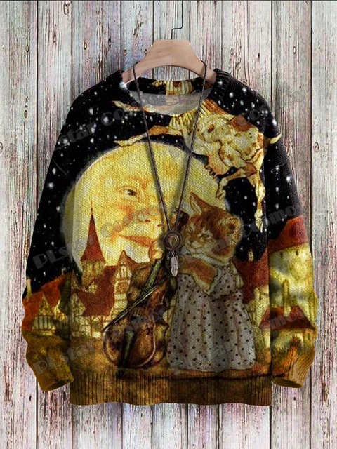 Multicolor Art & Vintage Cat Fun Art Pattern 3D Printed