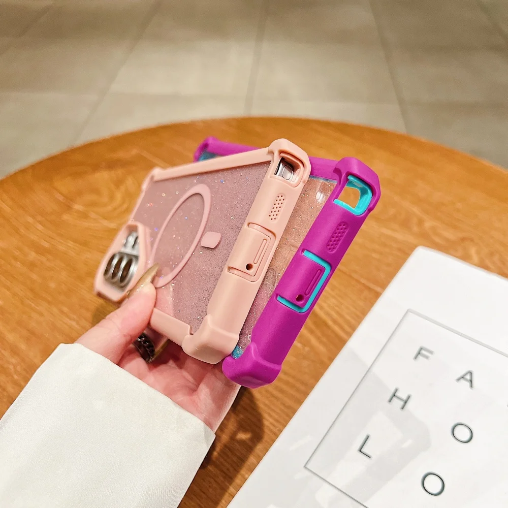 Radiant Glitter Magnetic Airbag Shockproof Case - Transparent Protective Cover