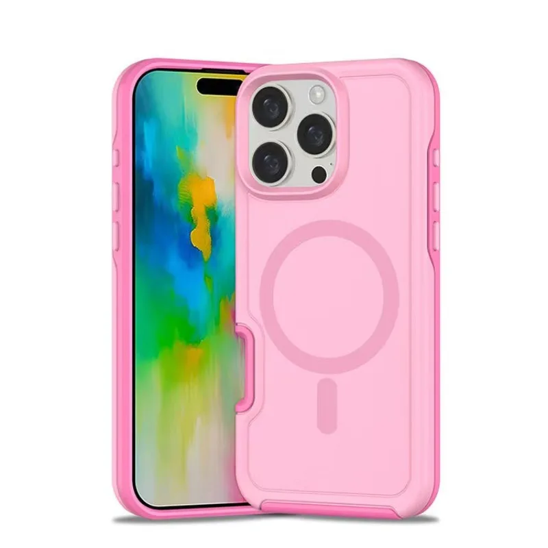 Luxury Matte Magnetic Shockproof Phone Case with Dual Layer Protection