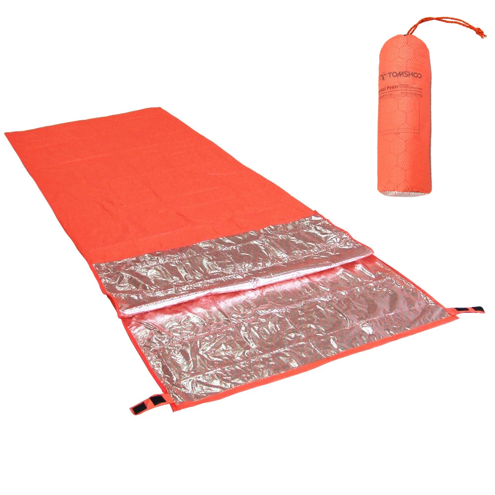 

TOMSHOO Portable Warming Single Sleeping Bag Reflective Lock Temperature Outdoor Camping Travel Hiking ultralight Sleeping Bag