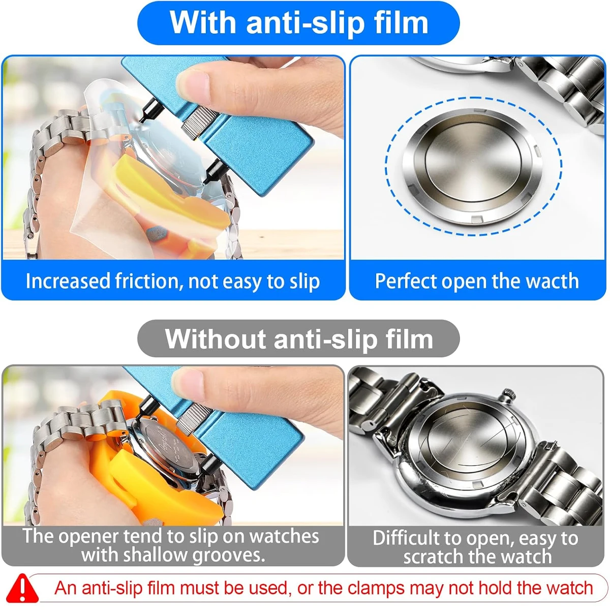 Multifunctional Watch Repair Tool Set - Adjustable Case Back Opener & Holder