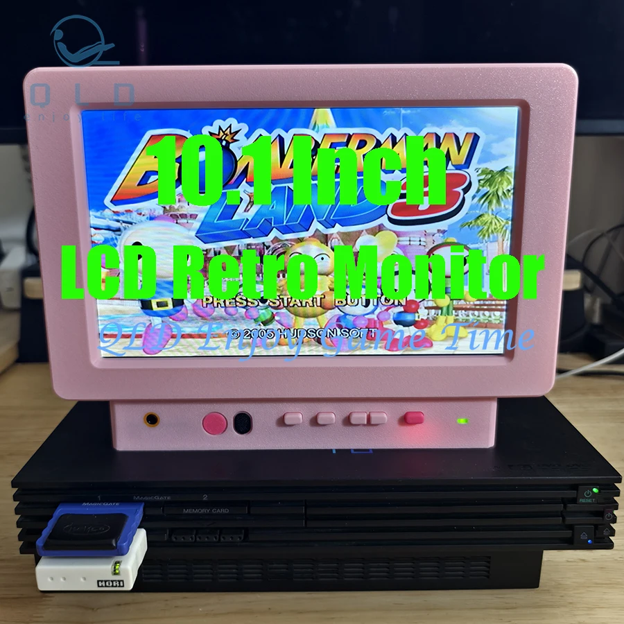 10.1인치 LCD 화면, PS1-PS3 또는 일반 HDMI 장치용 레트로 TV 스타일 미니 게임 모니터, KV-16GW1 복사품