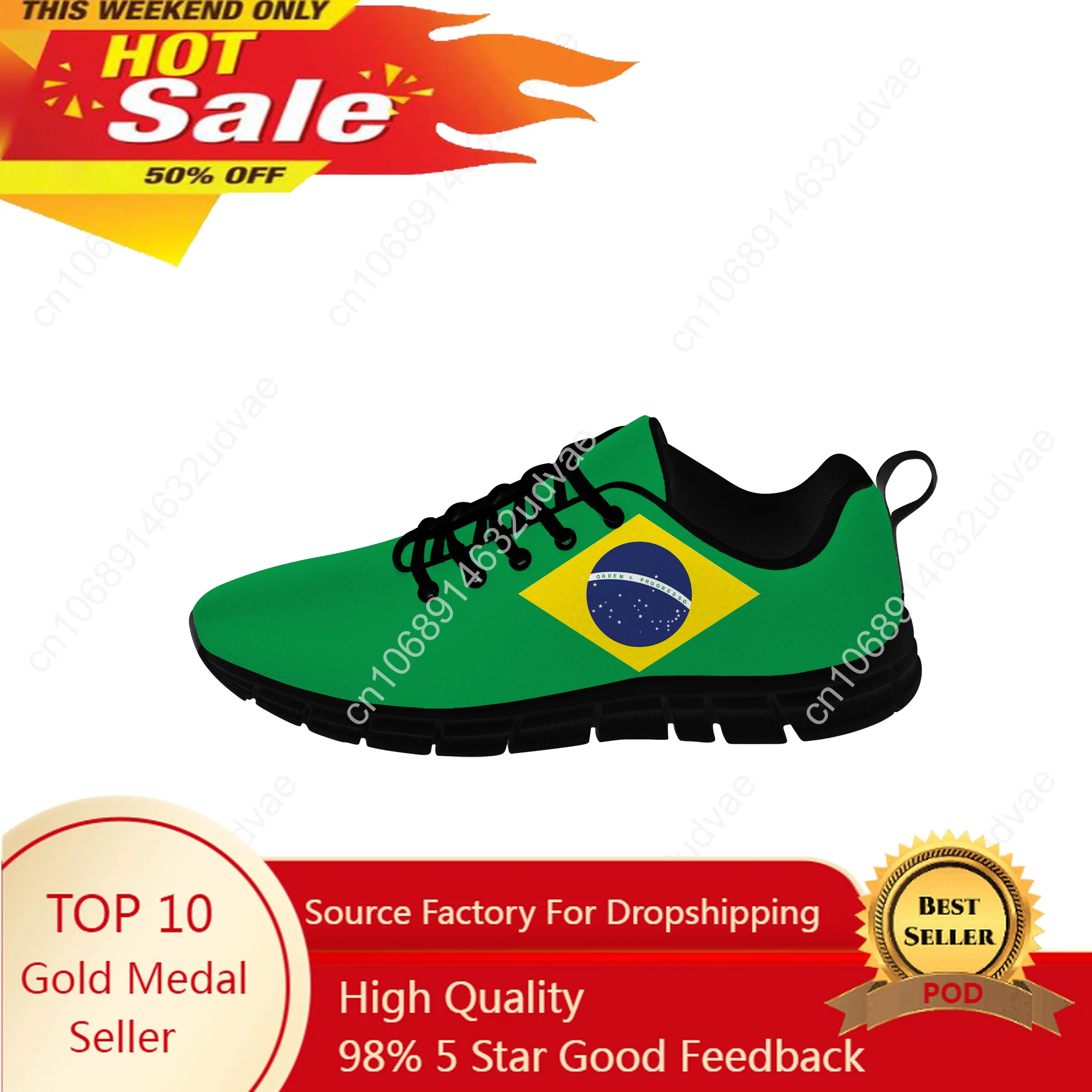 Brazil Flag Low Top Sneakers Mens Womens Teenager Casual Cloth Shoes Canvas Running Shoes 3D Printed Breathable Lightweight Shoe
