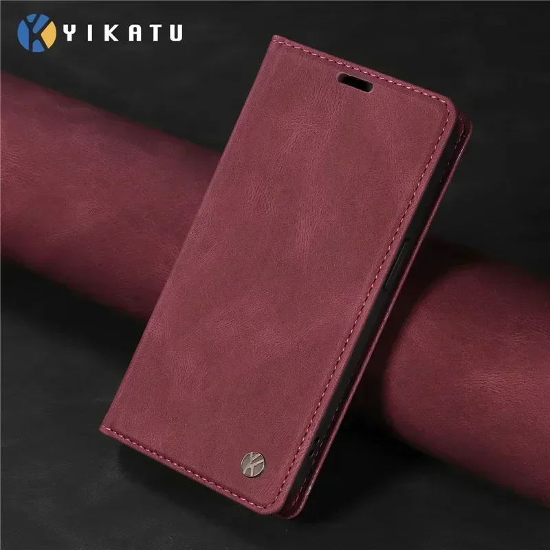 Luxury Leather Wallet Protective Case with Magnetic Flip Cover