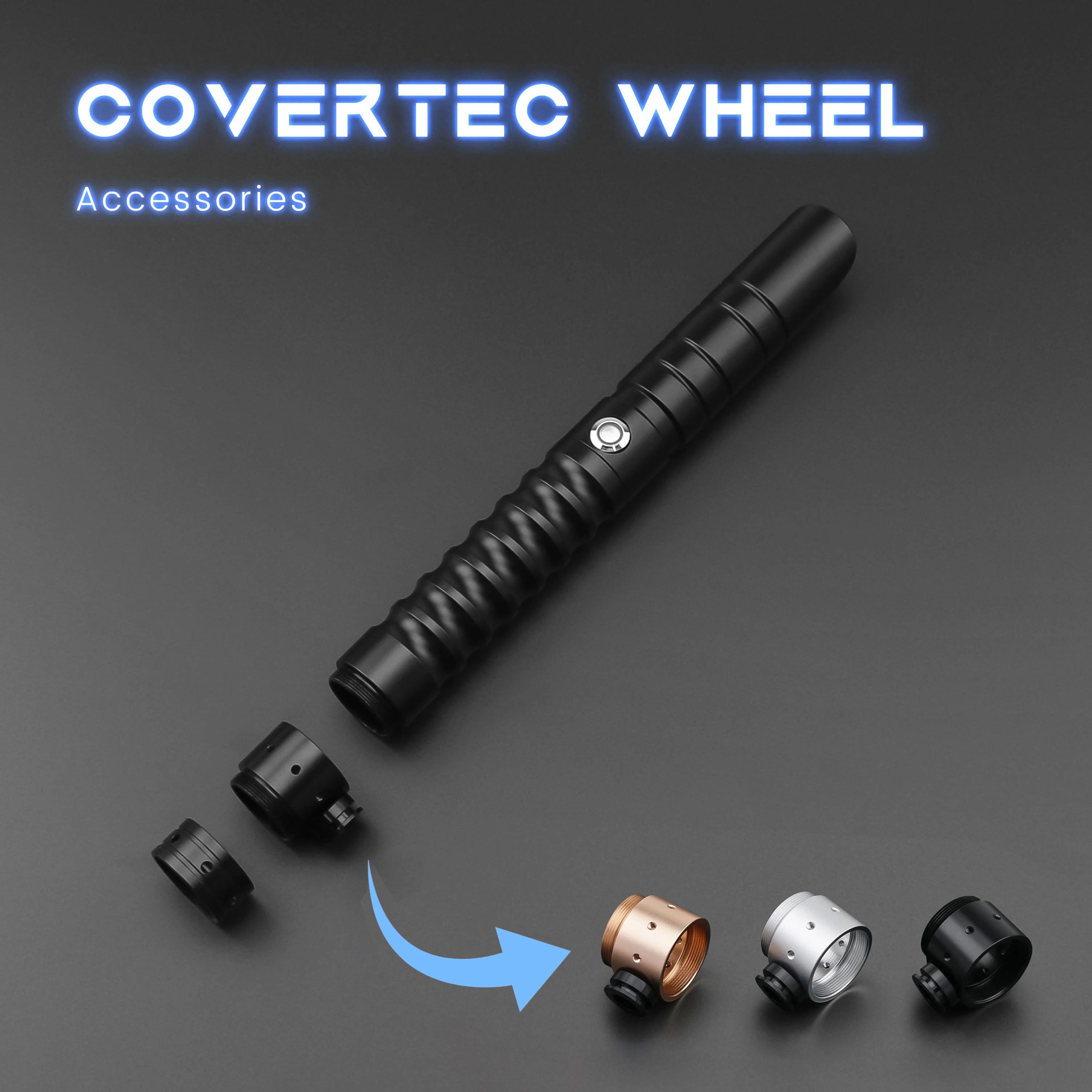 TXQSABER Covertec Wheel Belt Clip Adapter Lightsaber Accessory Fits for All TXQ-E Series Hilt Belt Clip Wheel Aluminium