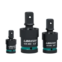Libraton Swivel Socket Set Impact Swivel Socket Set, Wobble Socket Impact Grade Universal Joint 1/4" 3/8" 1/2" Drive Cr-Mo Steel 1