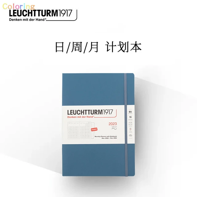 LEUCHTTURM1917 - A5 B6 Softcover Monthly Planner & Notebook - 2022,  English, Expandable Back Pocket, Detachable Pages for Notes - AliExpress
