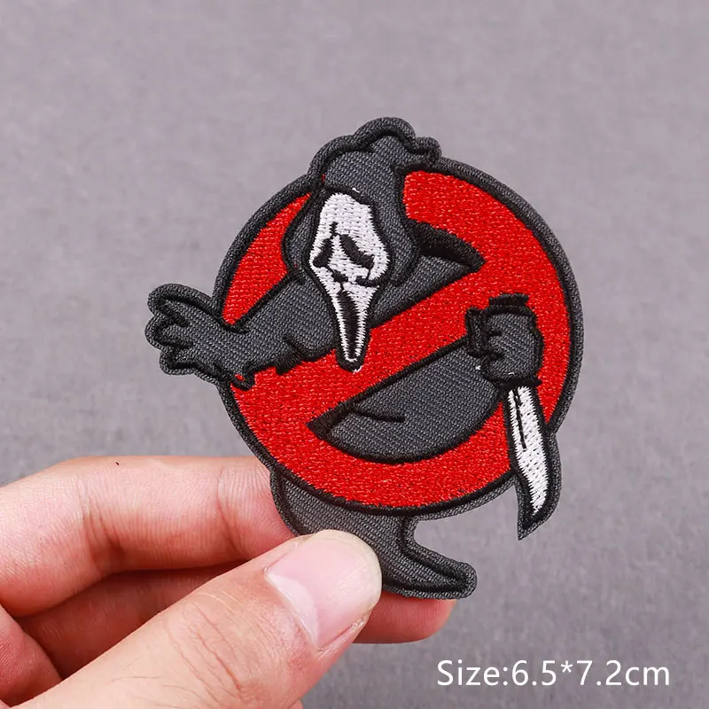 Gestickte Patch Horrorfilm Patches auf Kleidung Schädel Kleidung Thermo kleber Patches DIY Hippie Kleidung Aufkleber Zubehör – Detail 24