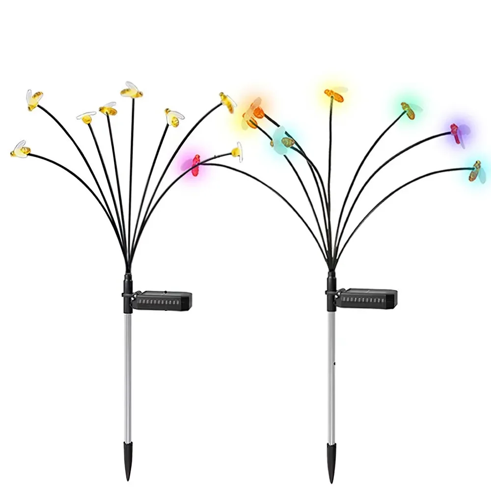 

8 головок, Солнечная лампа для украшения сада IP65, водонепроницаемый фейерверк, внешнее освещение для пола