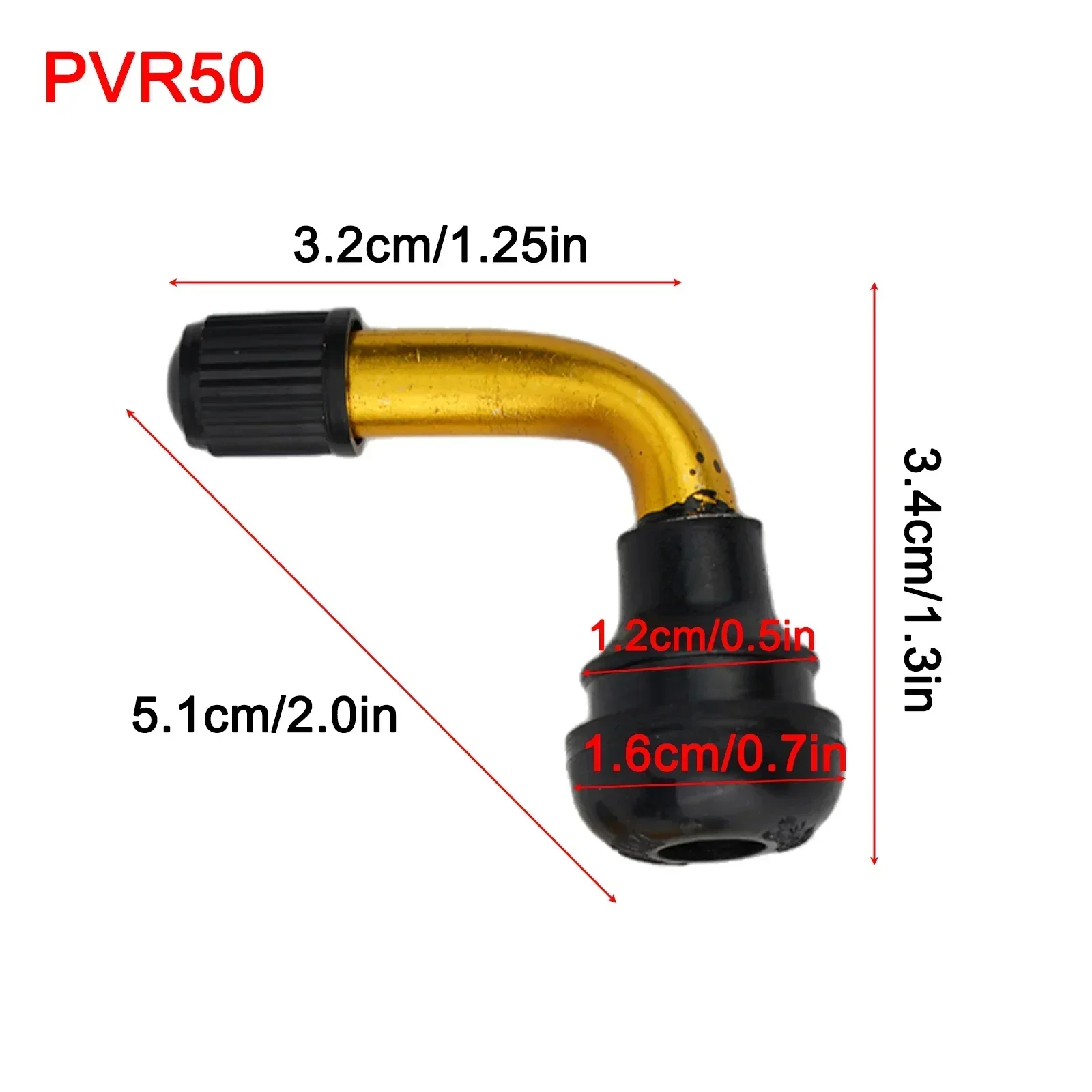 Tubeless Tyre Valve Stems For Electric Scooter Bike PVR70 60 50 45 Degree Electric Bicycle Nozzle Valve Accessories 2pcs