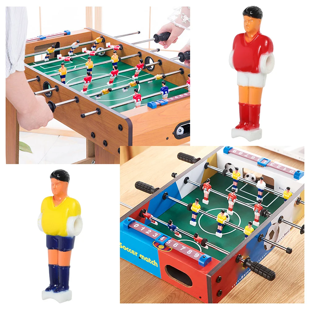 4 Pcs Small Foosball Players Football Robot Figures Toys Table Soccer Player Replacement Accessories Supplies Game Tabletop