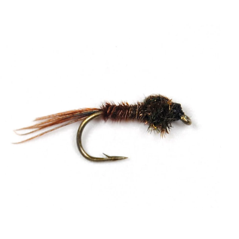 Fishing Lure Wifreo 10PCS/lot #14 #16 Natural Pheasant Tail Nymph Fly Trout Steelhead Fish Fishing Flies May Fly Nymph Sink Fast
