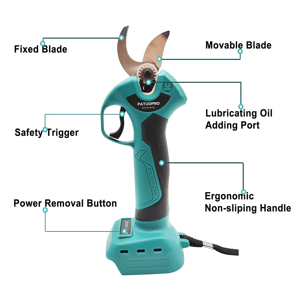 Cordless Electric Scissors Pruning Shears Brushless Garden Pruner for Makita 18V Battery(without battery) 2