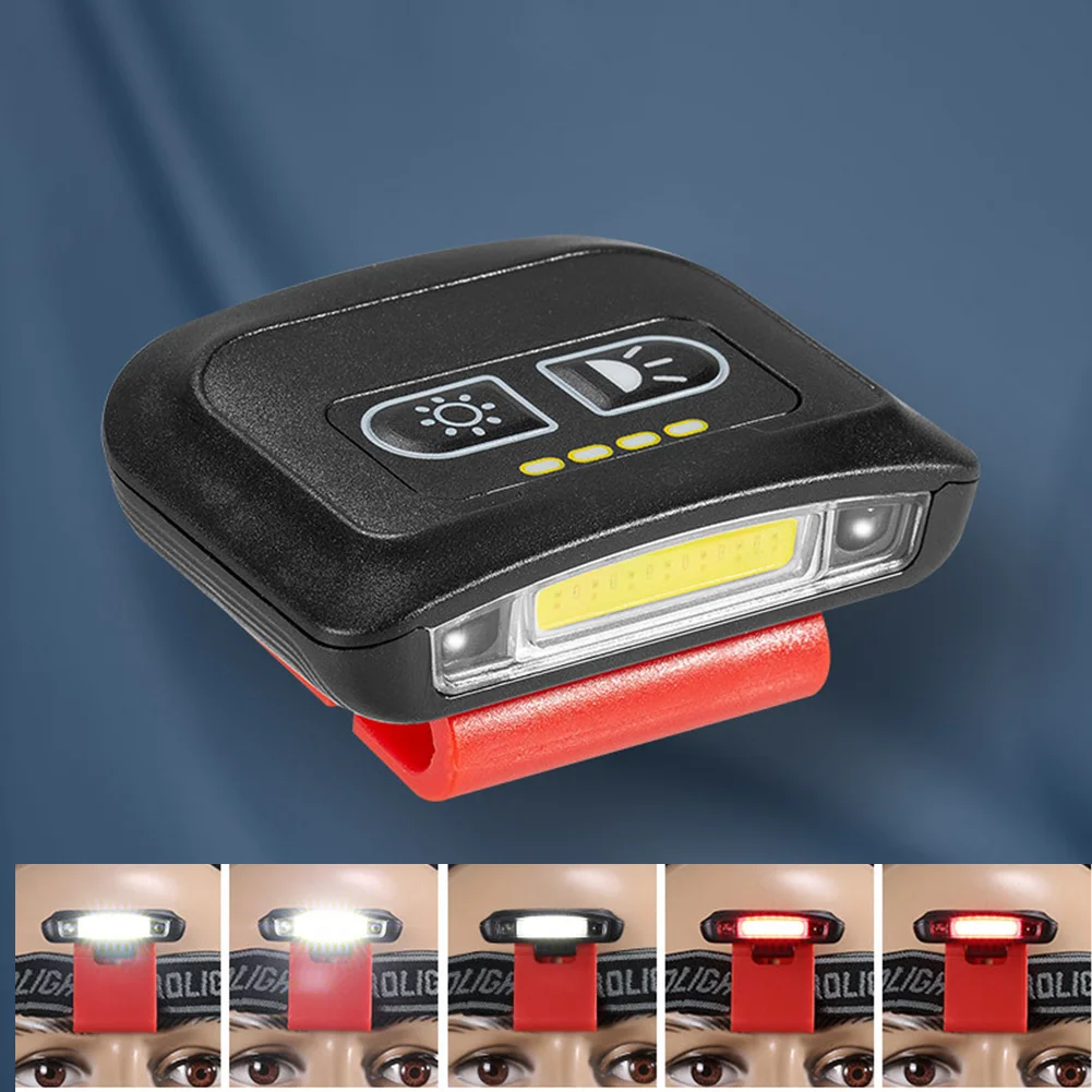 LED 낚시 헤드라이트, 방수 유도 스위치, 등반 헤드라이트, 충전식 헤드 토치, 야외 모험용 미니 휴대용