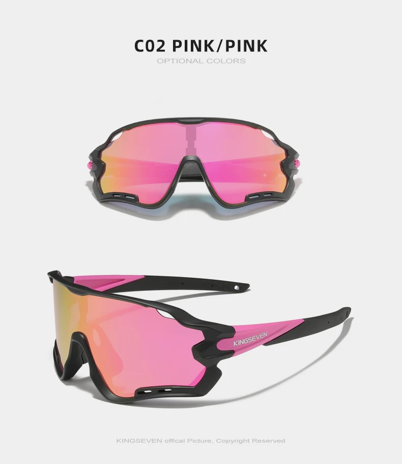 KINGSEVEN 2022 Patent Design Mountain Cycling Sunglasses Men Polarized Sports Sun Glasses Goggles Men's Women Outdoor Eyewear