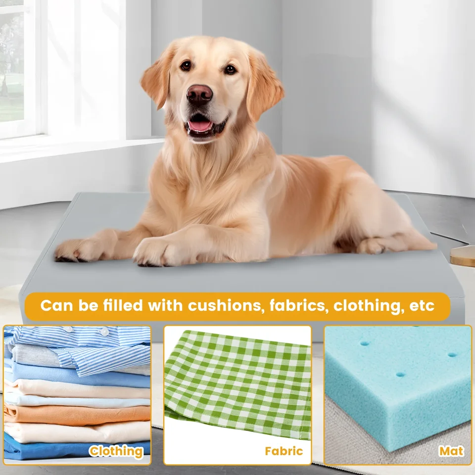 Waterproof Dog Bed Cover,Dog Crate Pad Cover With Zipper,Oxford