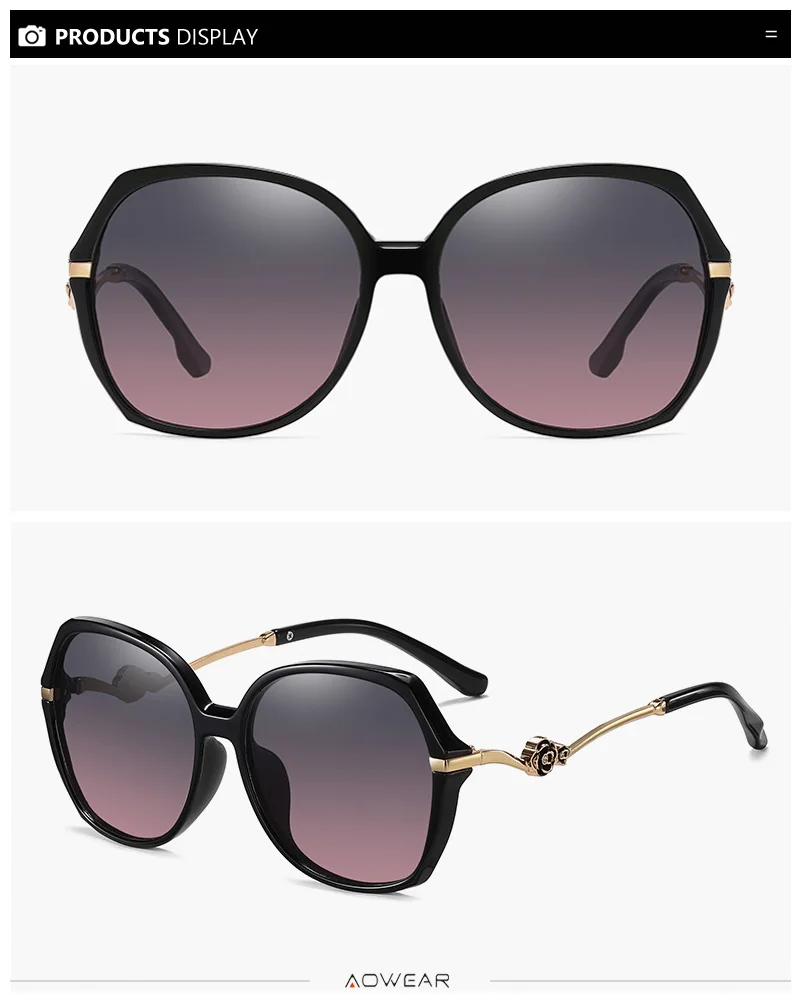 Oversized Sonnenbrille Für Damen Mit Polarisierten Gläsern_voghion.com