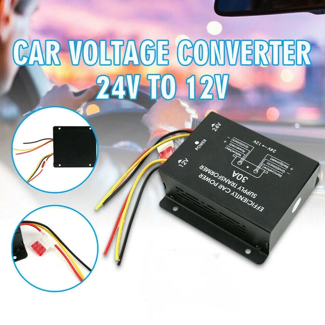 Convertisseur de puissance 24V DC à 12V pour voiture et camion