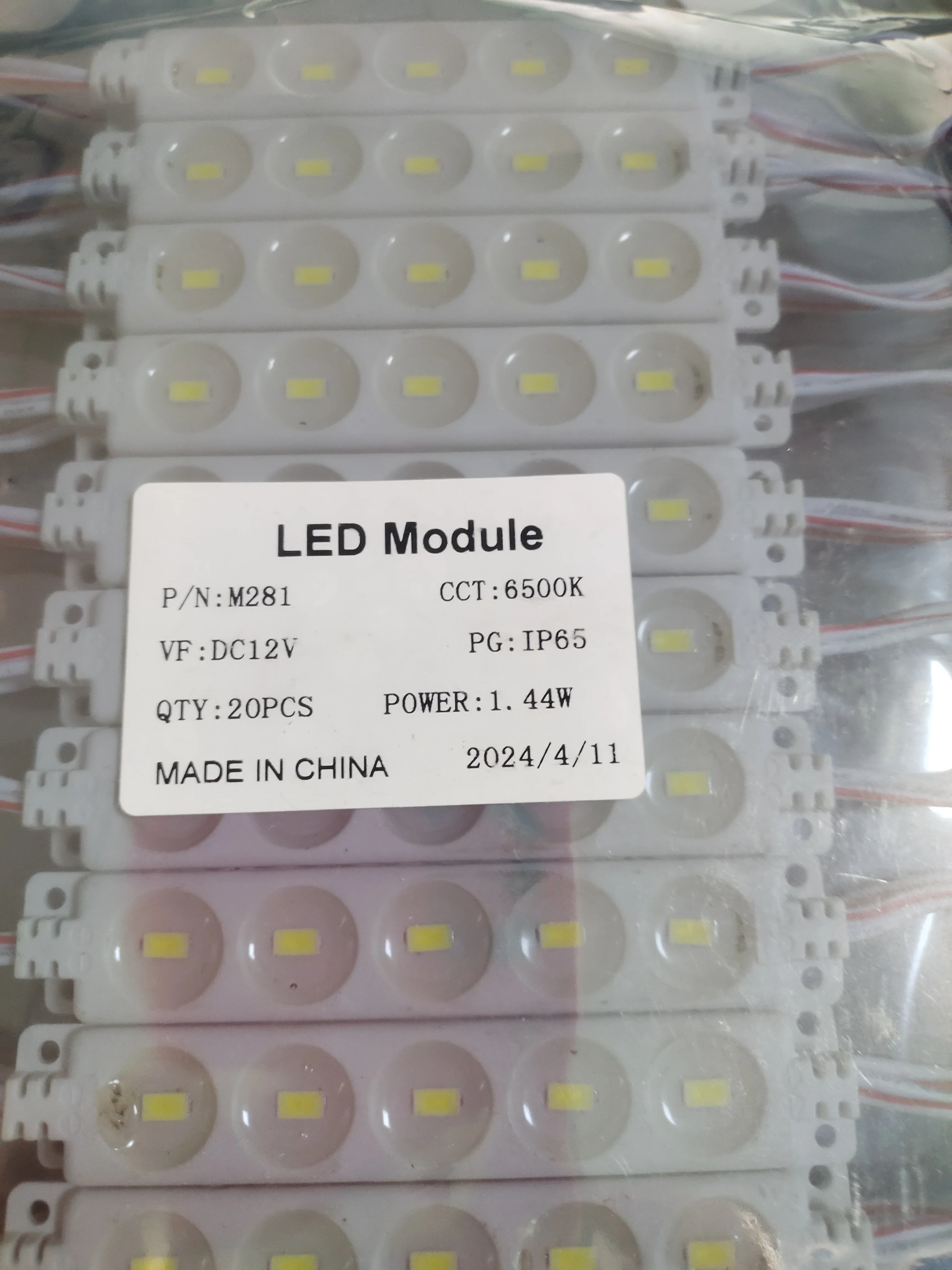 20pcs 5 LED Module Light 5730 DC12V Waterproof IP67 Tape Light for Design Sign Shop Banner Backlight Advertisement Decoration